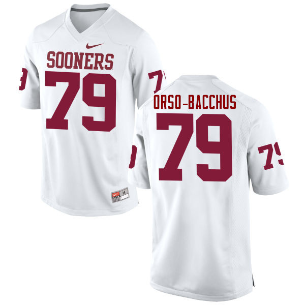 Men Oklahoma Sooners #79 Dwayne Orso-Bacchus College Football Jerseys Game-White - Click Image to Close